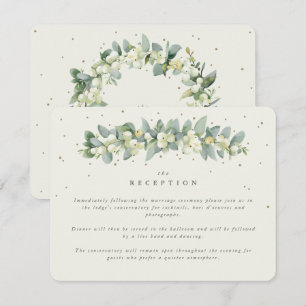 Carte D'accompagnement Crème Snowberry+Eucalyptus Garland Réception