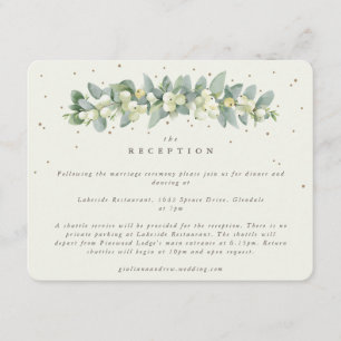 Carte D'accompagnement Crème Snowberry+Eucalyptus Garland Réception