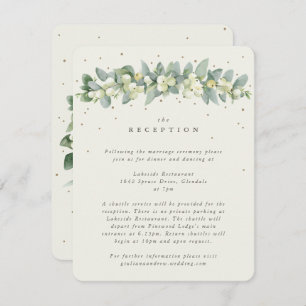 Carte D'accompagnement Crème Snowberry+Eucalyptus Garland Réception