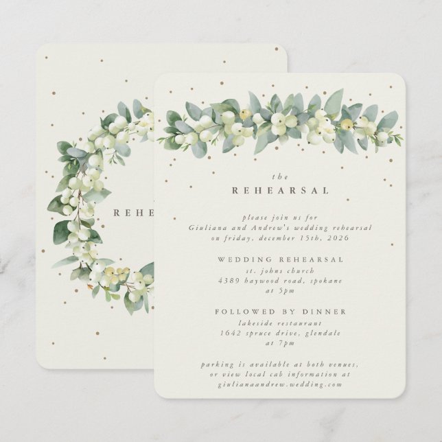 Carte D'accompagnement Crème Symphorine+Eucalyptus Répétition de Mariage (Devant / Derrière)