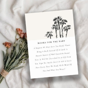 Carte D'accompagnement Croquis Coastal Palm Tree Livres Pour Baby shower