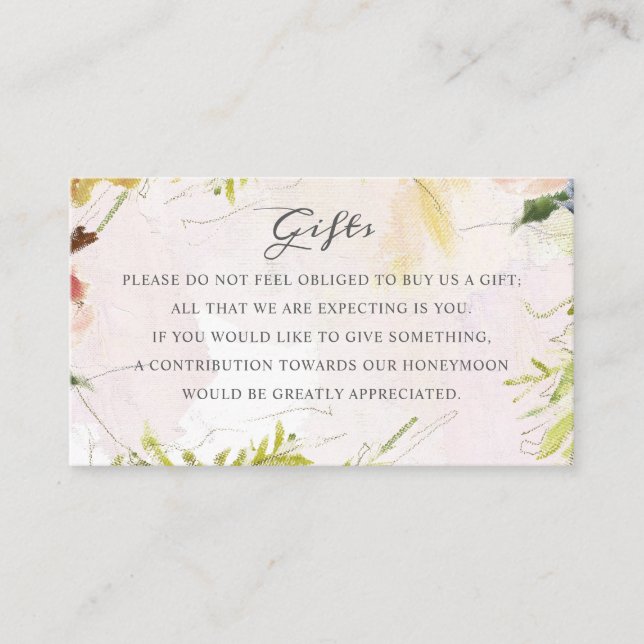 Carte D'accompagnement Croquis dans Spring Oil Paints Honeymoon Fund (Devant)