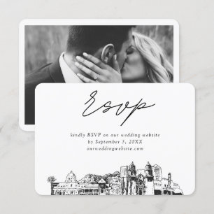 Carte D'accompagnement Croquis minimaliste Mariage Tucson RSVP