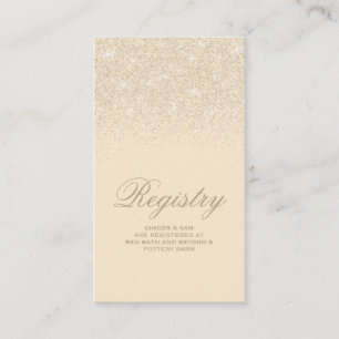 Carte D'accompagnement Crystal Champagne Parties scintillant Mariage Cart