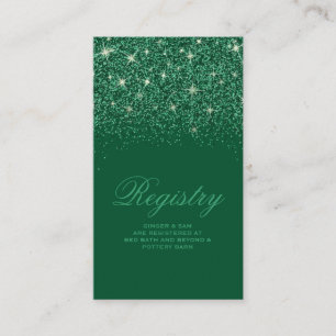 Carte D'accompagnement Crystal Emerald Parties scintillant Mariage