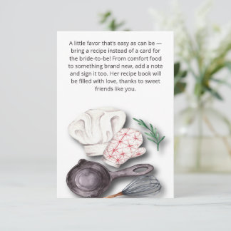 Carte D'accompagnement Cuisine Une Pinchée d'Amour Salle de Réception pou