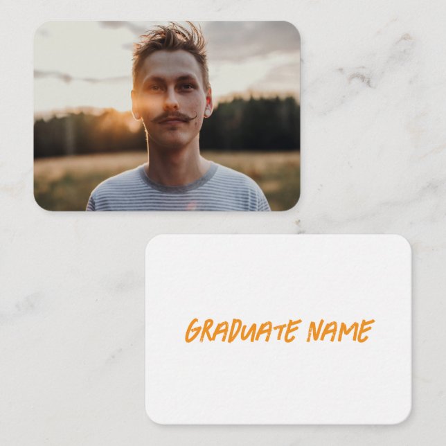 Carte D'accompagnement Custom Senior Photo Graduation Announcement  (Devant / Derrière)