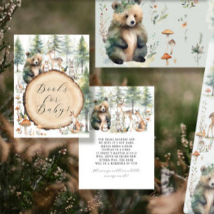 Carte D'accompagnement Cute Animals Forest Woodland Bear Livres pour bébé
