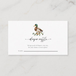 Carte D'accompagnement Cute Aquarelle Canard Baby shower Déchets Raffin