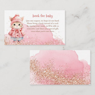 Carte D'accompagnement Cute aquarelle Kitty Chat Baby shower de manteau d