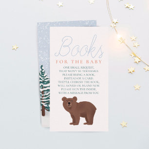Carte D'accompagnement Cute Baby Bear Livres d'hiver pour bébé