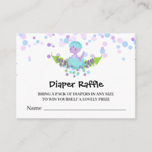 Carte D'accompagnement *~* Cute Baby Dinosaur Baby shower Dinosaure Raffe