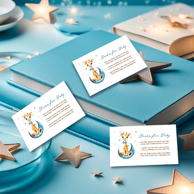 Carte D'accompagnement Cute Baby Giraffe Baby shower Livres pour bébé (Créateur téléchargé)
