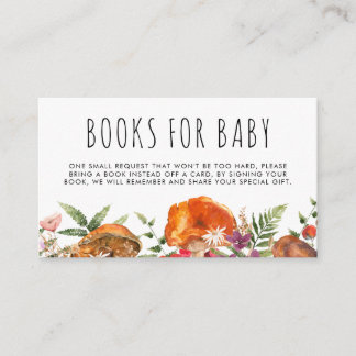 Carte D'accompagnement Cute Baby shower de champignons Livres Baby