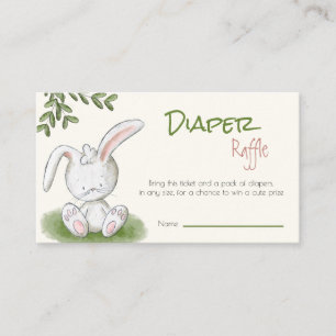 Carte D'accompagnement Cute Baby shower de lapin Déchets Raffin