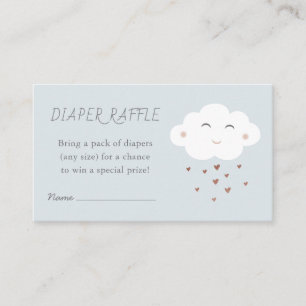 Carte D'accompagnement Cute Baby shower Nuageux Saupoudrer la couche Raff