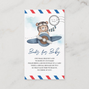Carte D'accompagnement Cute Bear Plane Aventure Commence Livres pour bébé