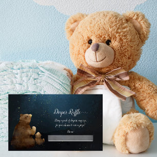 Carte D'accompagnement Cute Bear Twinkle Twinkle Baby Diaper Raffle