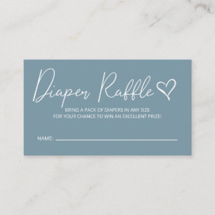 Carte D'accompagnement Cute Blue Boys Baby shower Diaper Raffle