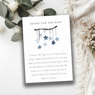 Carte D'accompagnement Cute Blue Star Mobile Livres pour Baby shower