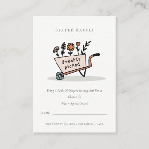 Carte D'accompagnement Cute Blush Floral Panier Baby shower de carafe