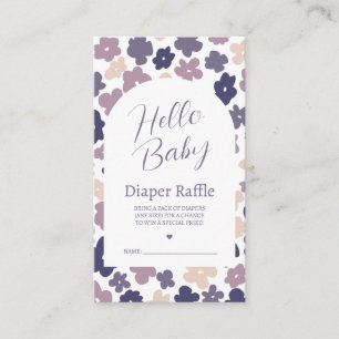 Carte D'accompagnement Cute Boho Daisy Diaper Raffle