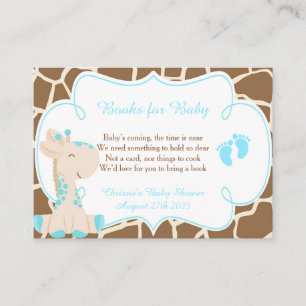 Carte D'accompagnement Cute Boy Giraffe Demande de Baby shower