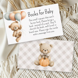 Carte D'accompagnement Cute Boy Teddy Bear Balloons Livres pour bébé