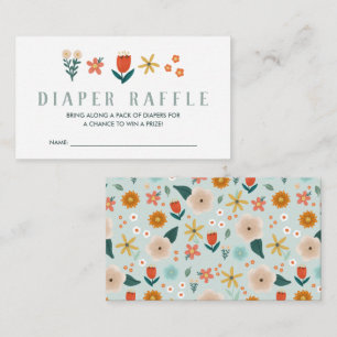 Carte D'accompagnement Cute Brochure florale Raffle
