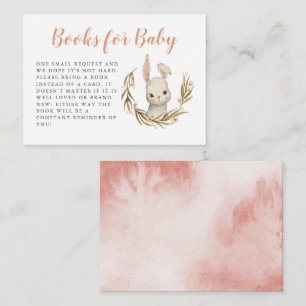 Carte D'accompagnement Cute Bunny Woodland Baby shower Demande de réserva