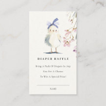 Cute Chick Farm Floral Diaper Raffle Baby Shower