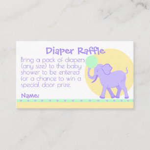 Carte D'accompagnement Cute Circus Neutre Baby shower Déchets Raffle