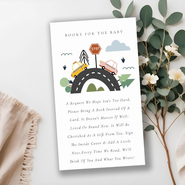 Carte D'accompagnement Cute City Urban Vehicle Books For Baby shower (Créateur téléchargé)