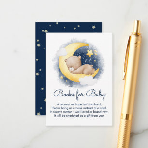 Carte D'accompagnement Cute Crescent Moon Teddy Bear Livres pour bébé