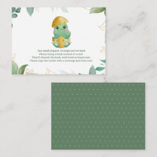 Carte D'accompagnement Cute Dinosaur Baby shower Boys Livre