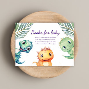 Carte D'accompagnement Cute Dinosaur Baby shower Livres Pour Bébé