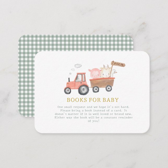 Carte D'accompagnement Cute Farm Animal Barnyard Livres pour bébé (Créateur téléchargé)