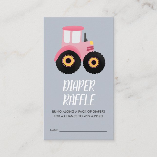 Carte D'accompagnement Cute Farm Girls Baby shower Déchets Raffle (Devant)