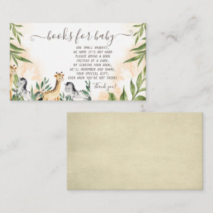 Carte D'accompagnement Cute Giraffe, Zèbre Feuille