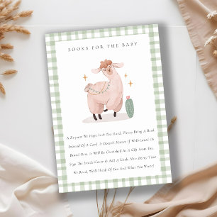 Carte D'accompagnement Cute Green Cactus Boho Llama Livres Pour Baby show