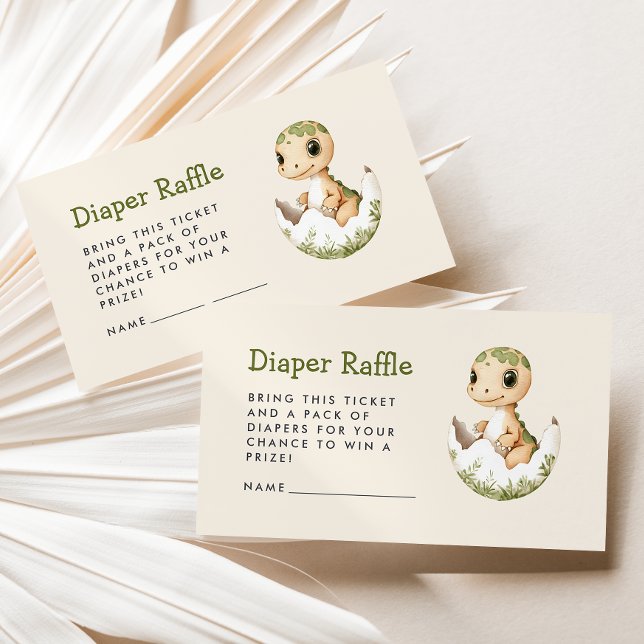 Carte D'accompagnement Cute Hatching Dinosaur Baby shower Dinosaure Raffi (Créateur téléchargé)