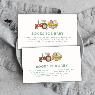 Carte D'accompagnement Cute Hedgehog Farm Tractor Livres Pour Baby shower