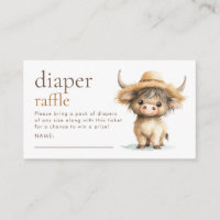 Cute Highland Cow Déchets Baby shower de raffe