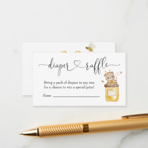 Carte D'accompagnement Cute Honey Bear Raffle Ticker