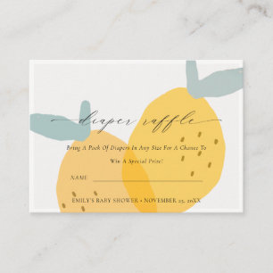 Carte D'accompagnement Cute jaune citron Fruit Baby shower de carafe de l
