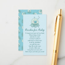 Cute Jellyfish Baby shower Blue Boy Livres pour bé
