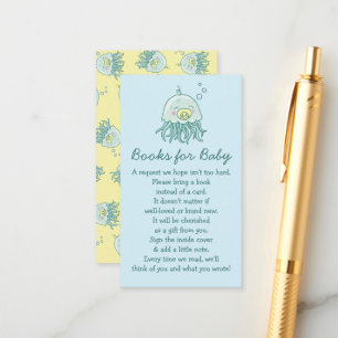 Carte D'accompagnement Cute Jellyfish Baby shower Kawaii Livres pour bébé