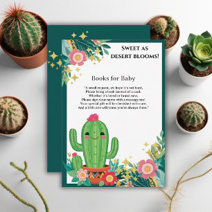 Carte D'accompagnement Cute Kawaii Désert Bloom Floral Cactus Baby shower
