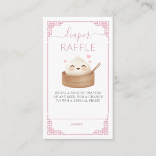 Carte D'accompagnement Cute Kawaii Petit Dépotoir Bao Pink Diaper Raffle