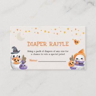 Carte D'accompagnement Cute Little Boo Ghost Diaper Raffle